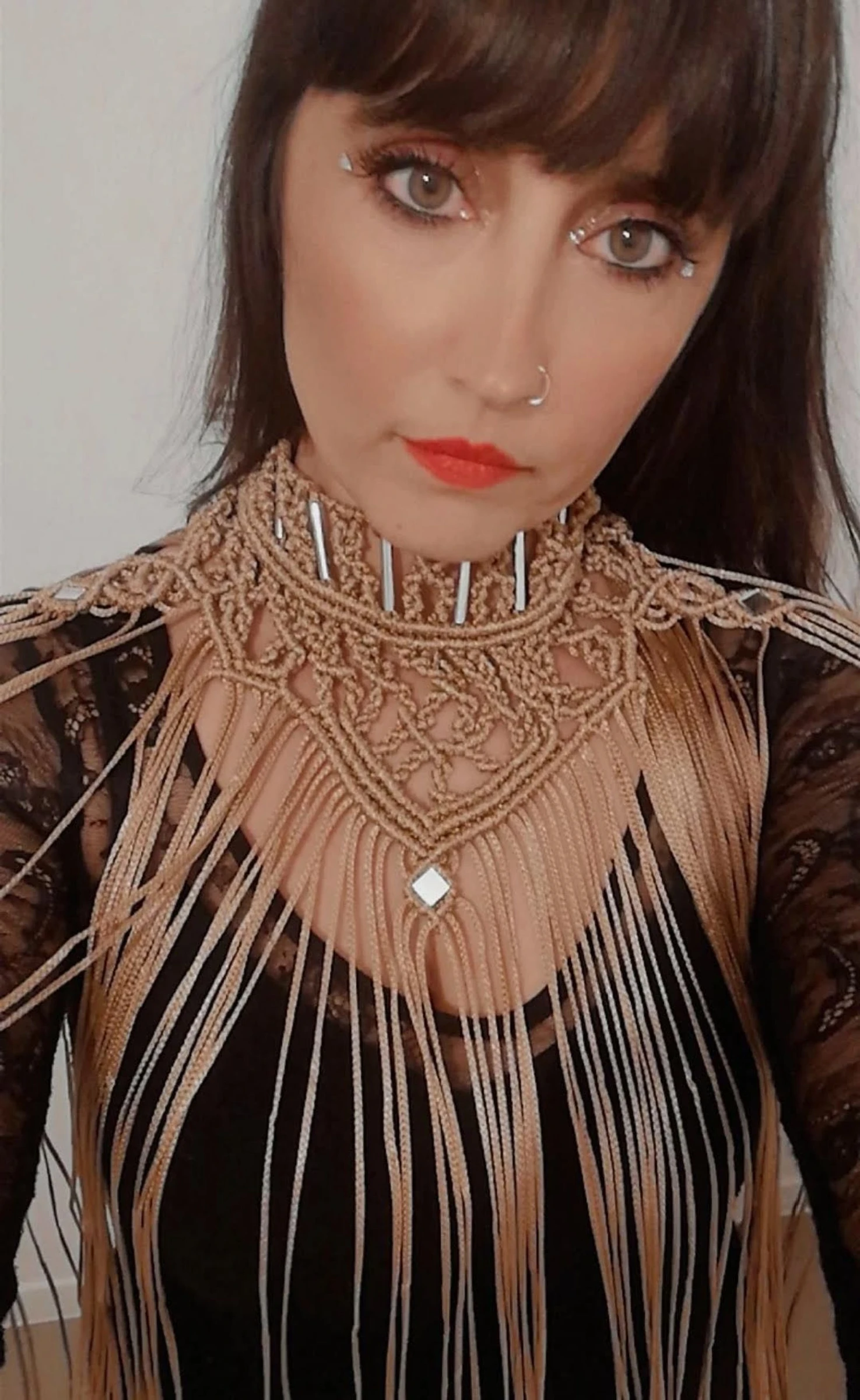 Collar de macramé